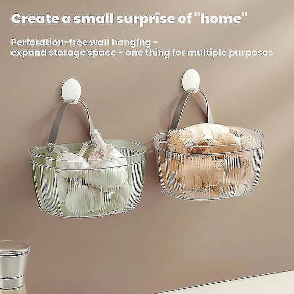 Ginger and Garlic Storage Basket, Kitchen Hanging Basket
