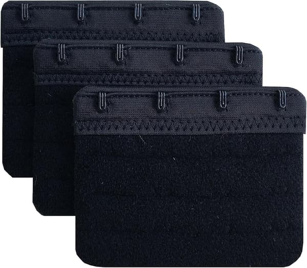 3-pack mjuka bekväma BH-förlängare för kvinnor med 4 hakar