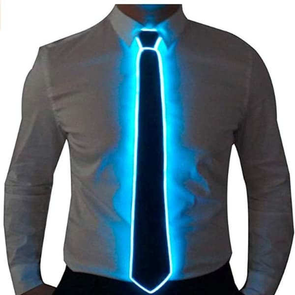 (Blå) LED-slips med lysande slips med glödande neon LED-slips LE