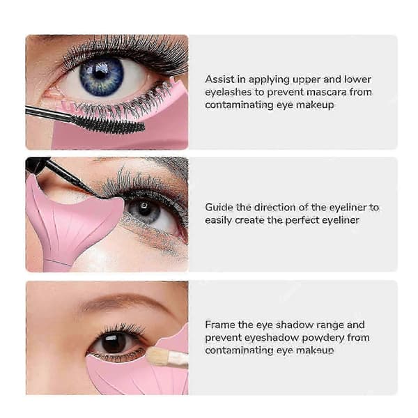 Øjenvippe makeupværktøj silikone øjenvippeskjold øvre nedre øjenvippe mascara hurtig Pink
