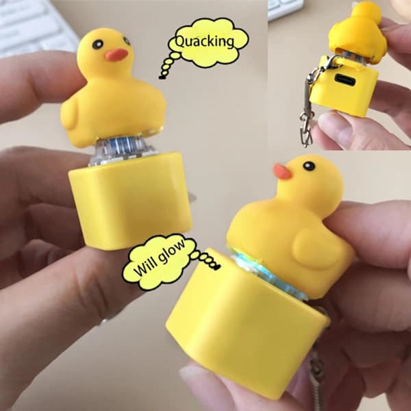 Duck Toy Quacking Duck Toy Rechargeable Duck Keychain A