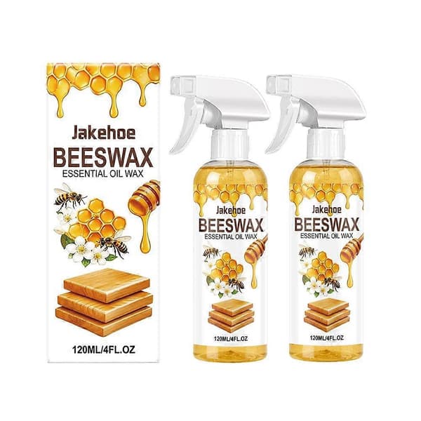 Bivoks møbelpolish spray til træpleje og glans 2pcs