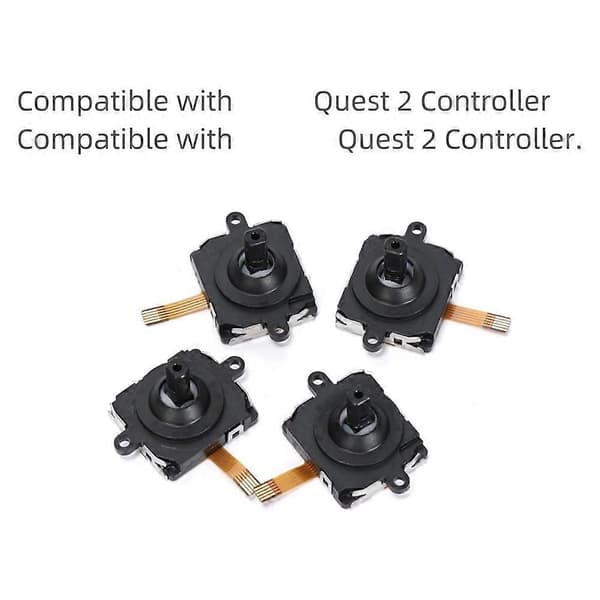 14 stk. joystick-reparations- og udskiftningssæt til Oculus Quest 2 til Meta Quest 2-controllere Silver   black