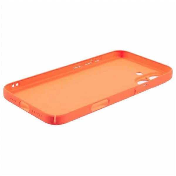 Mobilskal för iPhone 16 Plus – Hudvänligt gummi och hårt PC-material – Orange
