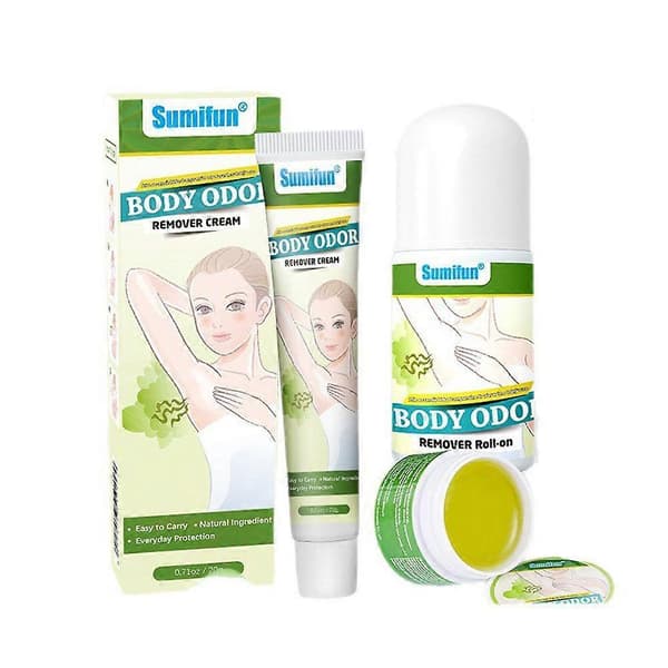 3-pakke deodorant roll-on for underarmer for kroppslukt og svettekontroll
