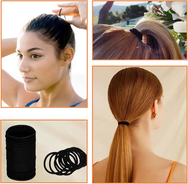 60 stykker Scrunchies Fløjl - Scrunchies - Hårelastik - Elastikbånd - Elastisk - Kvinder - Damer - 60 stykker Basis Sæt