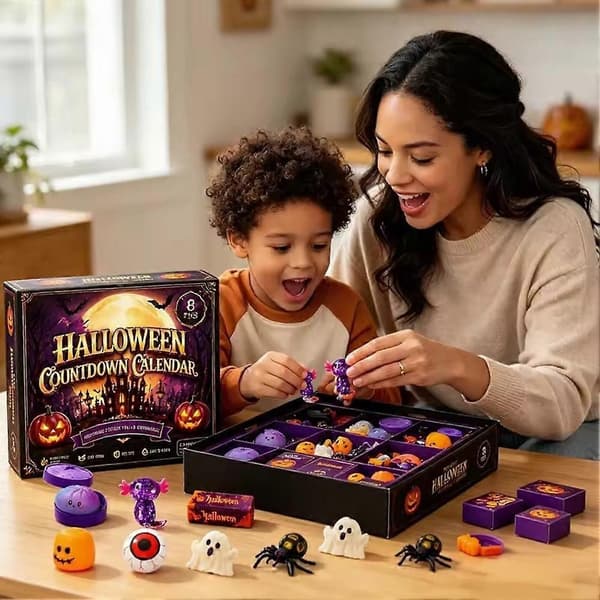 Halloween Julekalender Sjove Interaktive Håndtræningsbolde til Drenge Piger 8pcs