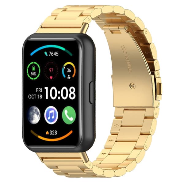 Til Huawei Watch Fit 2 urrem i rustfrit stål Gold
