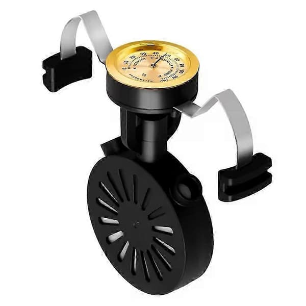 Akustisk gitar lydhull luftfukter 2 i 1 hygrometer fuktighetskrem fuktighetspleiesystem gitardel Black