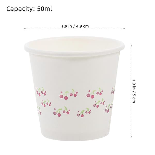 100 stk. små smaksprøvekopper, papirkopper, drikkekopper for smaksprøver 50 ml