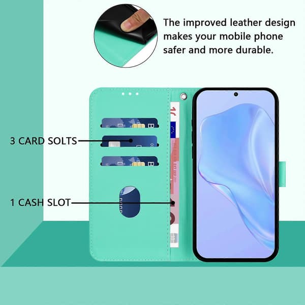 Ensfarget PU-deksel til Nokia X20 / X10 Green