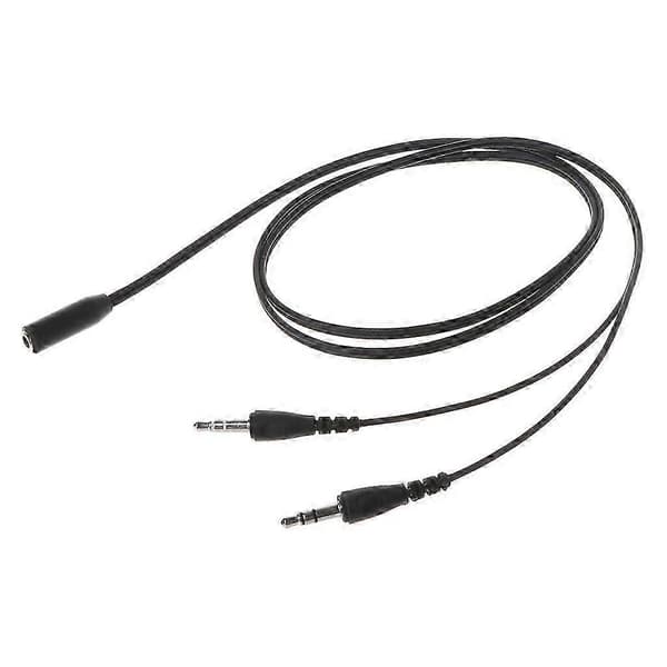 3,5 mm stik hun til 2 han splitter hovedtelefon lydadapterkabel til pc-computere, sæt til reparation af hovedtelefonkabel Black