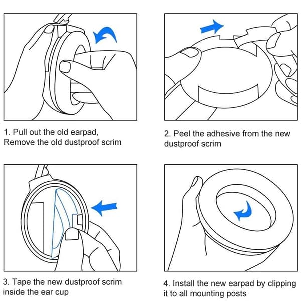 Øreputer kompatible med Bose QuietComfort - QC35/QC25/QC15/AE 60 2-Pack Grå