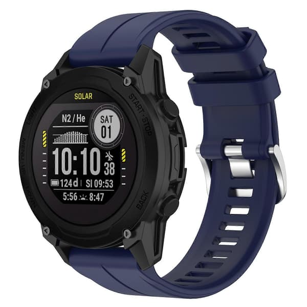 Til Garmin Descent G1 Silikone Urrem Midnight Blue