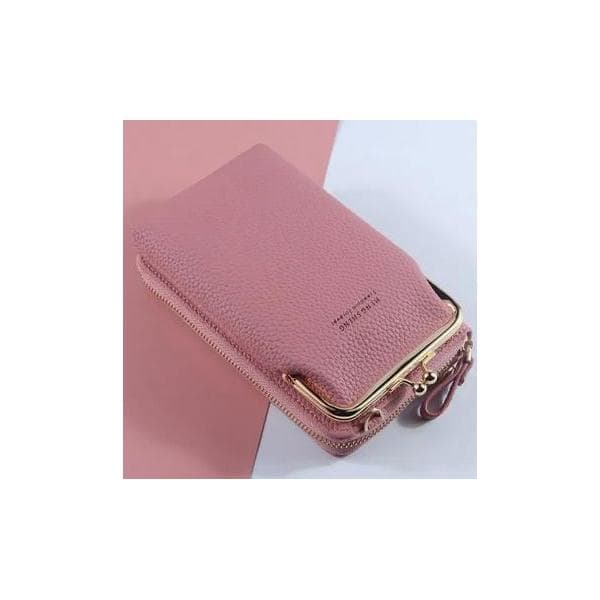Black Mobile Phone Bag with Shoulder Strap and Wallet Pocket