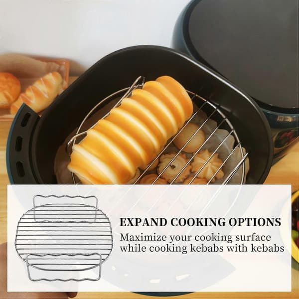 Fritösställ Passar Alla 3.7qt 5.8qt Multifunktionellt Dubbellagersställ Silver