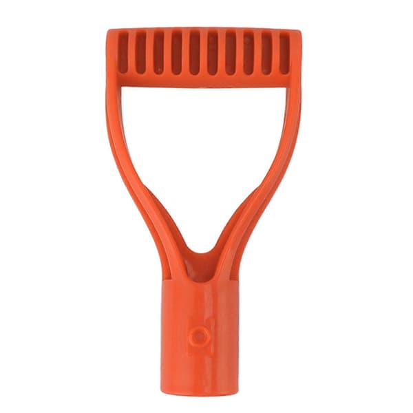 Spadehåndtakserstatning med ergonomisk oransje D-grep, universell passform for snø- og hageredskaper