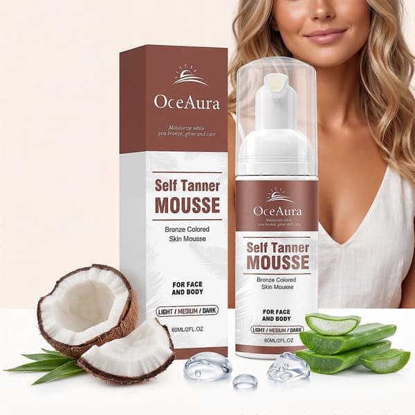 Selvbruner Mousse, 60 ml Bronzing Skum til Ansigt & Krop 2PCS
