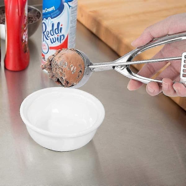 Cookie Ice Cream Scoop, melon Scoop 18/8 rustfrit stål med aftrækker Cupcake