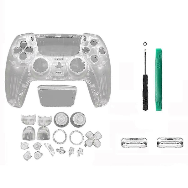 Erstatnings Game Controller Shell Til Tilpasset Faceplate Controller Spil Cover Skaller Spil Tilbehør transparent