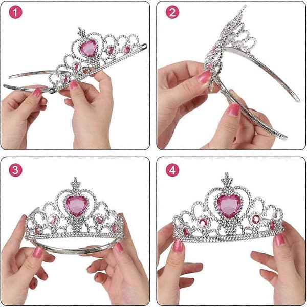 Prinsesse utkledningstilbehør: krone, septer. Cosplay, karneval bursdagsfest