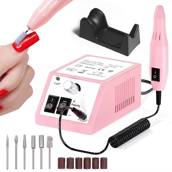 Electric Nail File with 12 Accessories for Nails - Pedicure Manicure