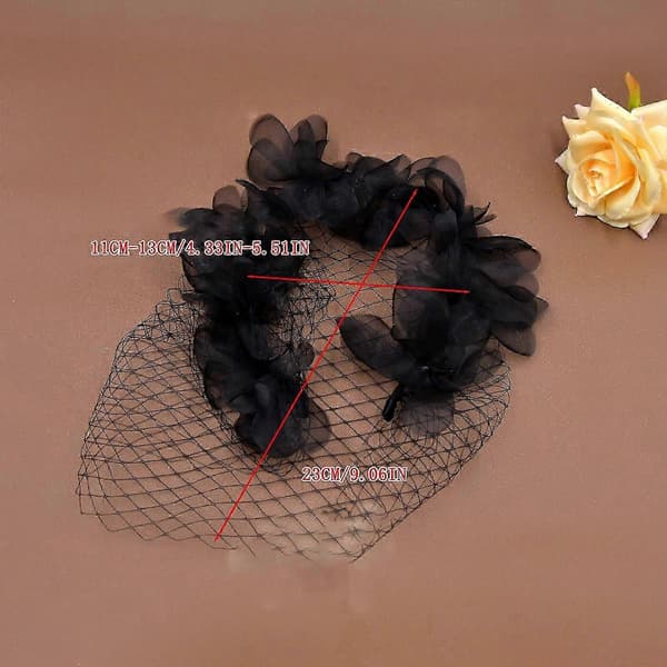 Elegant sort perle fascinator pandebånd til brudebryllupsfest White