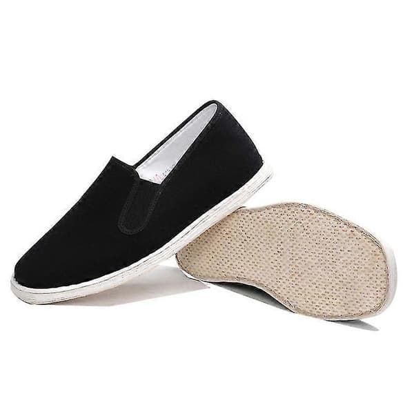 Herre gamle Beijing sorte stofsko flade slip-on køresko afslappede sko 44