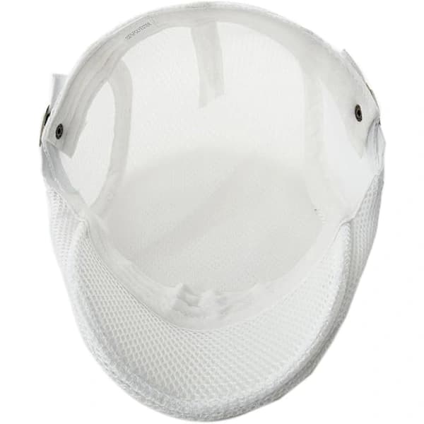 Flat Cap, Ivy Hat, Drosjesjåførhatt, Justerbar Herre Sommerhatt i Ventilerende Mesh, Hvit.