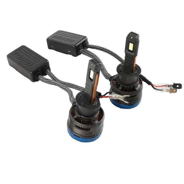 H1 LED frontlyspærer IP68 vanntette bil-LED-frontlyspærer 6000K 600W 80000LM lyse LED-frontlys, 2 STK
