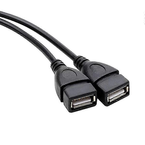 Y-kabel Dobbel USB-portforlenger Hub Data Lader Strømfordeleradapter 0.5 5