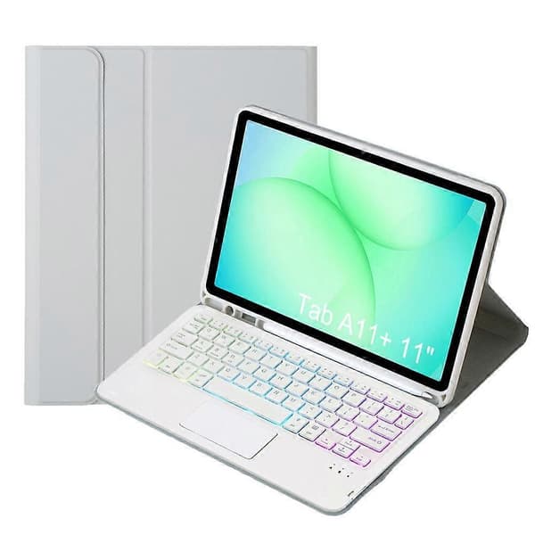 Samsung Galaxy Tab A11+ Bluetooth-näppäimistötablettikotelo Grey