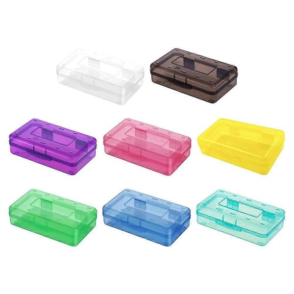 Transparent pennfodral stor kapacitet plastförvaringslåda för skolmaterial E One size
