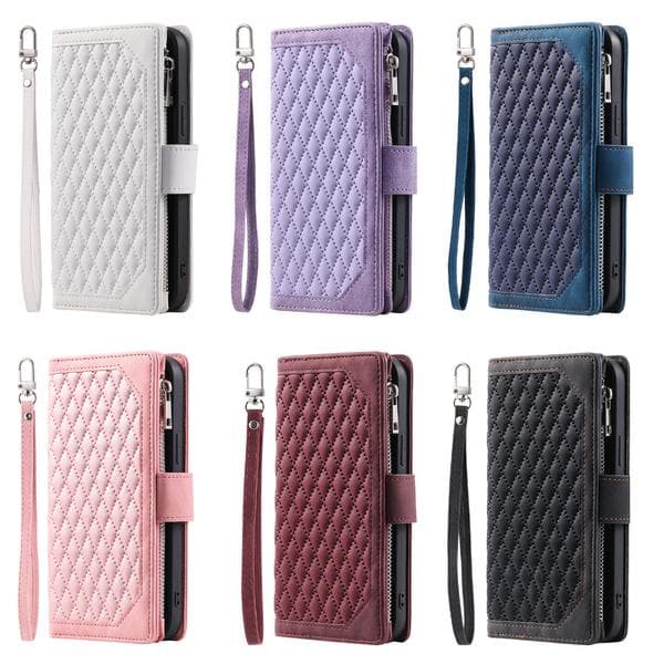 Diamond PU Leather Wallet Phone Case with Shoulder Strap for Samsung Galaxy A55 5G