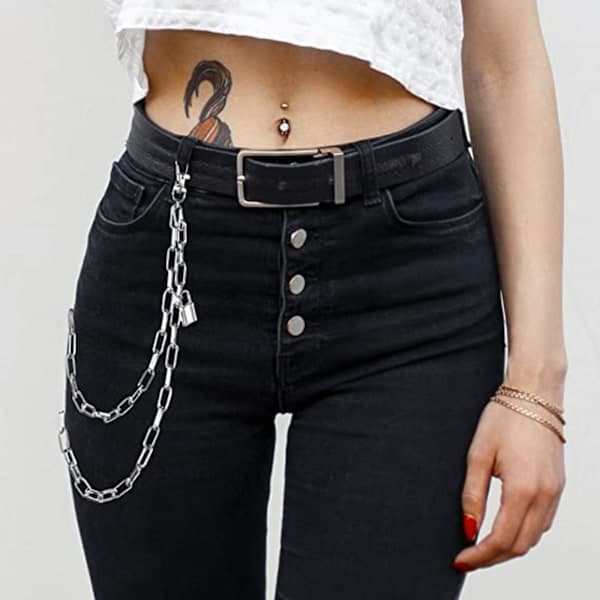 5 pcs Jeans Chain Wallet Chain Belt Chains Waist Chain Multi-layer Chains Ins