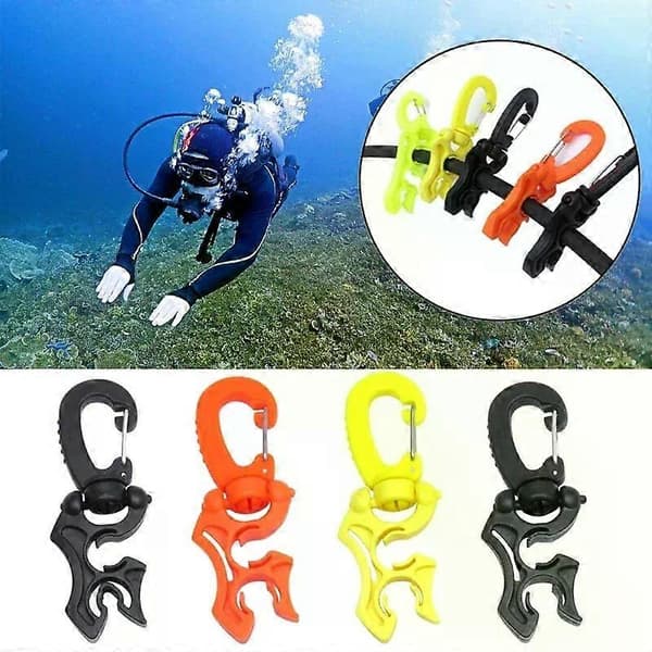 Sukellus Double Hose Holder Clip Sukellus Double BCD Letkunpidike Säädinpidike Solkikoukku Snorklaukseen
