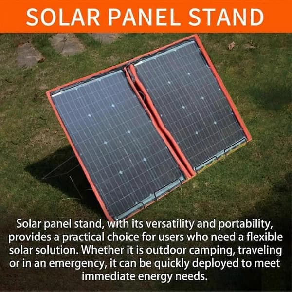 2 stk Hage Solcellepanel Stativ Solcellepanel Holder Stålpanel Mobilt Stativ Sammenleggbart Solcellepanel Støtte Svart