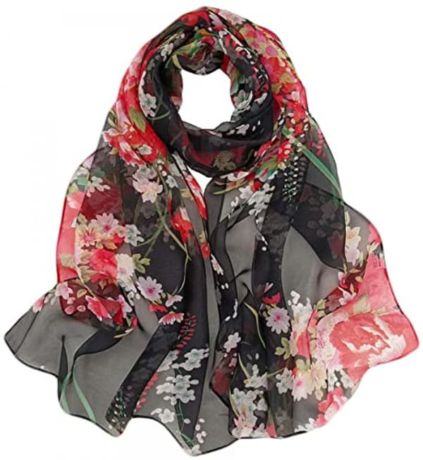 Lette mode tørklæder til kvinder, trykt blomstermønster, sjal, wraps, A02