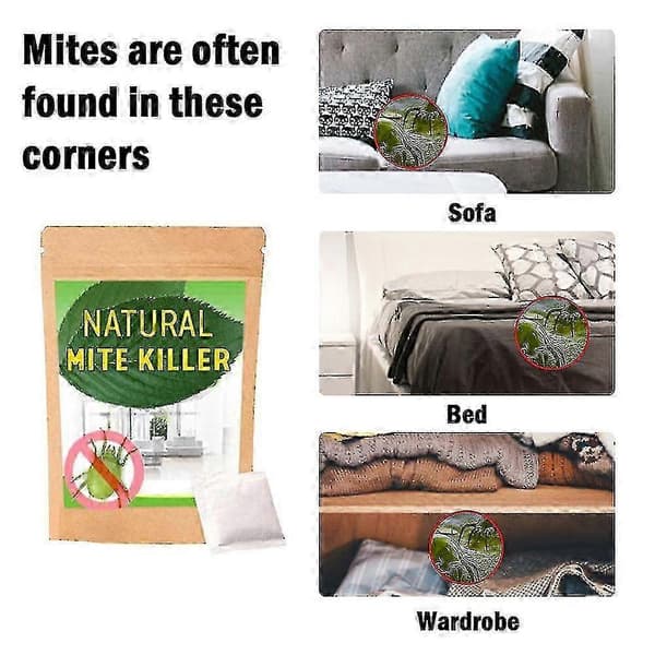 10 stk poser Støvmidd Killer Midd Eliminator Natur For Laken Sofa