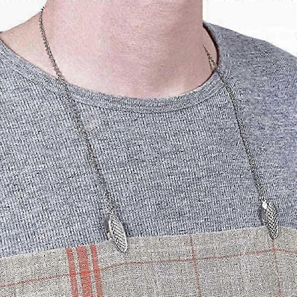 10 stk. serviettkjede, snor, nakkestropp, serviettklemmer for eldre Silver