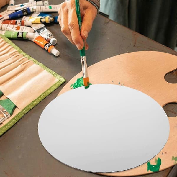 1PC 50CM Rund Canvas Ritbräda Premium Konst Målarbräda Konstnär Rund Form Canvasbräda Oljefärg Canvas Skissblock (