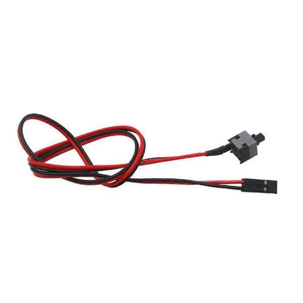 Datamaskinbryter Ledningslengde 0,5m 2-pakning 2-pinners SW PC Strømkabel på/av Trykknapp Multicolor