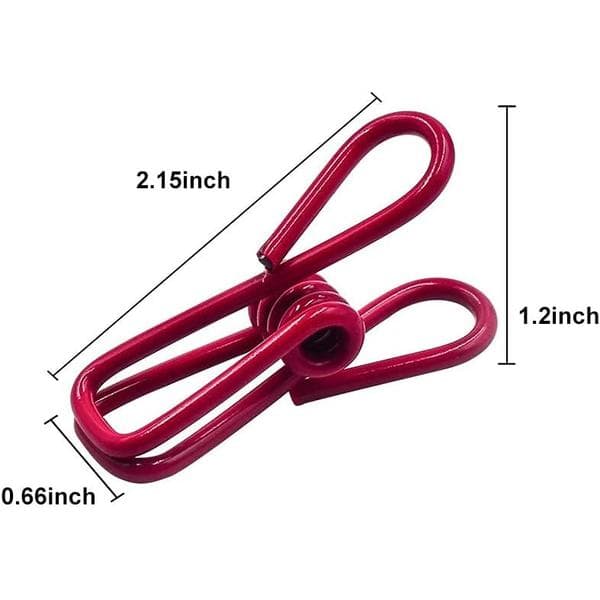 10 st chipsklämmor, PVC-belagd stålklämma för matförpackningar, chipspåsar, kläder, papper, förpackning med 16, 2 tum