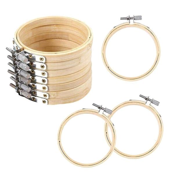 10 st DIY Korsstygn Broderi Cirkel Justerbar Bambu Båge Ring Stöd 10cm