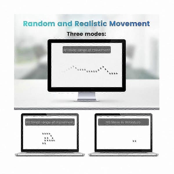 USB-musejiggler med modusbryter og digitalt display black