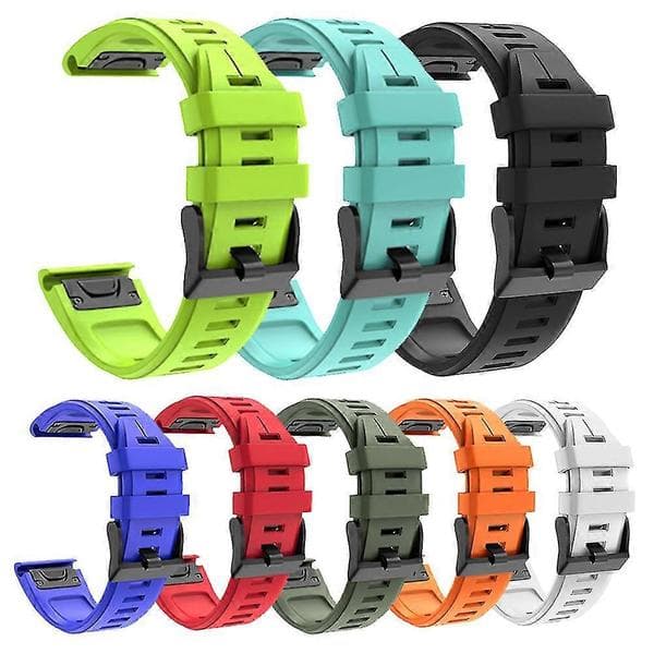 DB 20/22/26mm Erstatningsarmbånd til Garmin Fenix-6 6X 6S Pro Forerunner 945 Sort Black 26mm