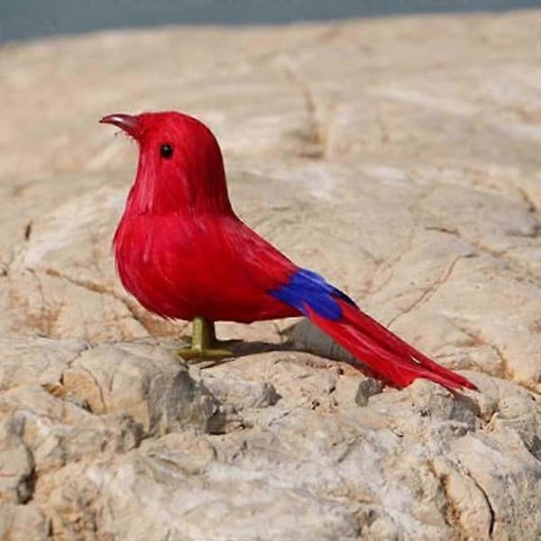 Naturtro mågereplika til haveudsmykning Red Bird