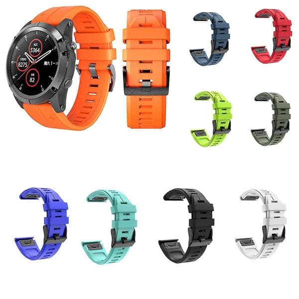 DB 20/22/26mm Erstatningsarmbånd til Garmin Fenix-6 6X 6S Pro Forerunner 945 Sort Black 26mm