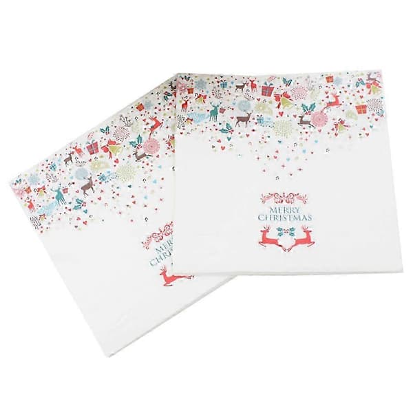 Farverige engangsservietter til fester 33x33cm 40-pak papirservietter M Multi