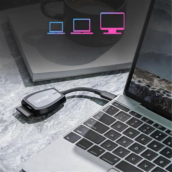 Lexar 470U USB 3.2 -kortinlukija Type C - SD/Micro-SD/TF-adapteri
